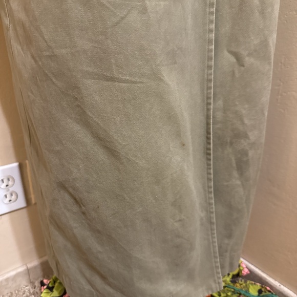 SOLD ON DEPOP Together! Vintage Olive Green Women's Trench Coat size 6 - Picture 7 of 10